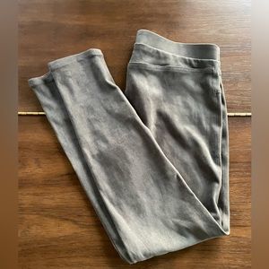 Grey suede legging-type pants